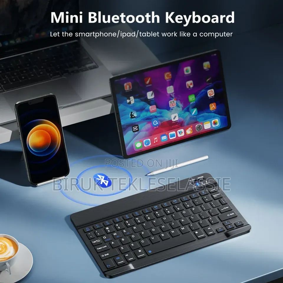 Bluetooth Keyboard and Mouse Set Rechargeable Black Color