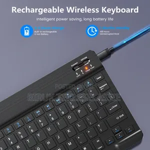 Bluetooth Keyboard and Mouse Set Rechargeable Black Color