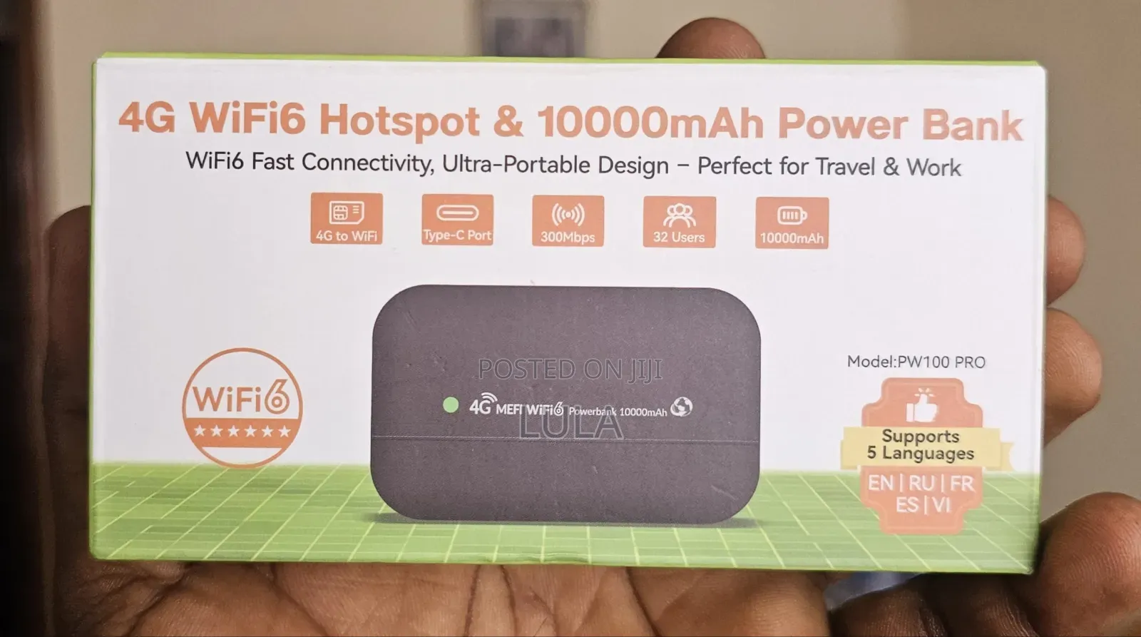 Portable Router 4G WiFi6 Hotspot 10000mAh Power Bank