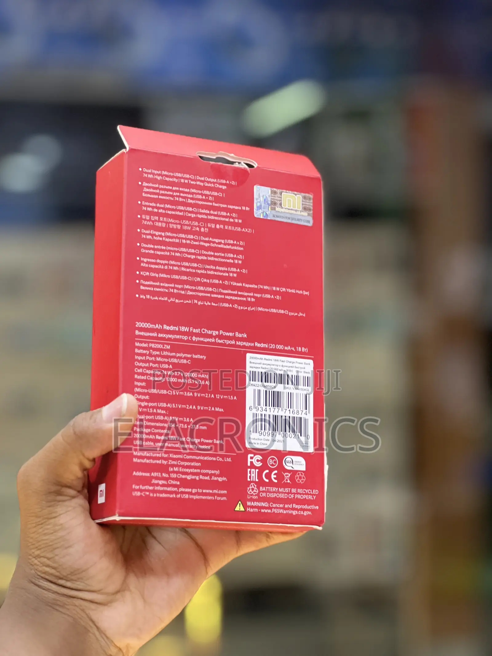 Redmi 20000mAh 18W Power Bank⁠