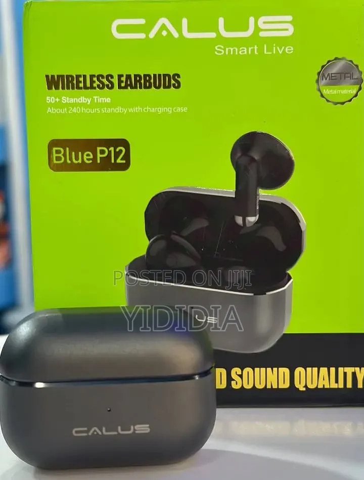 CALUS BLUE P12 Wireless Earbuds – Premium Metal Edition
