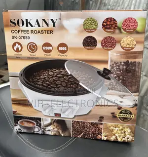SOKANY Coffee Roaster – 1200W Electric Coffee Bean, Popcorn Roaster