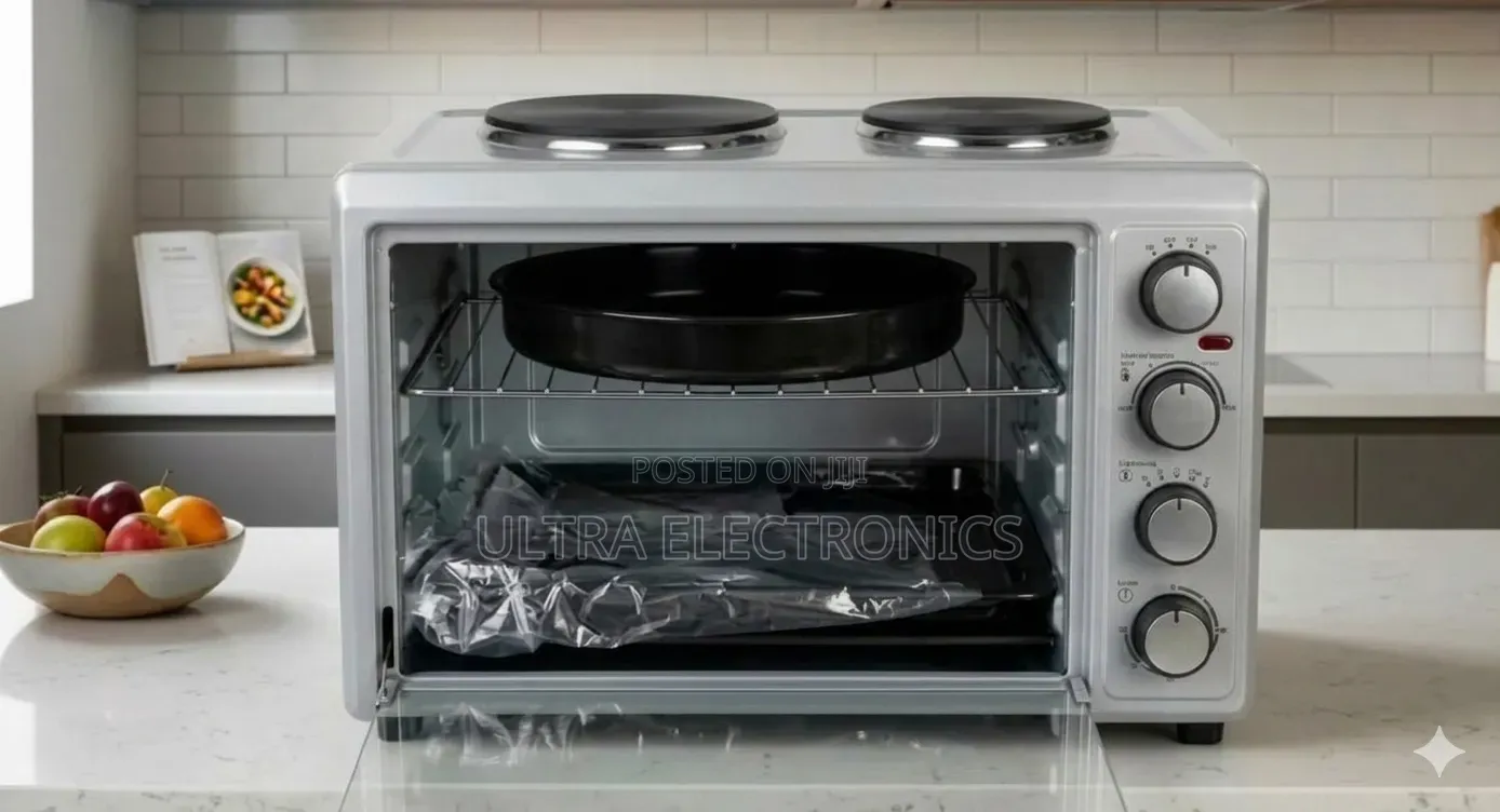 Oven With 2 Hot Plates 2 የኤሌክትሪክ ማብሰያ ምድጃዎች ለመጋገር