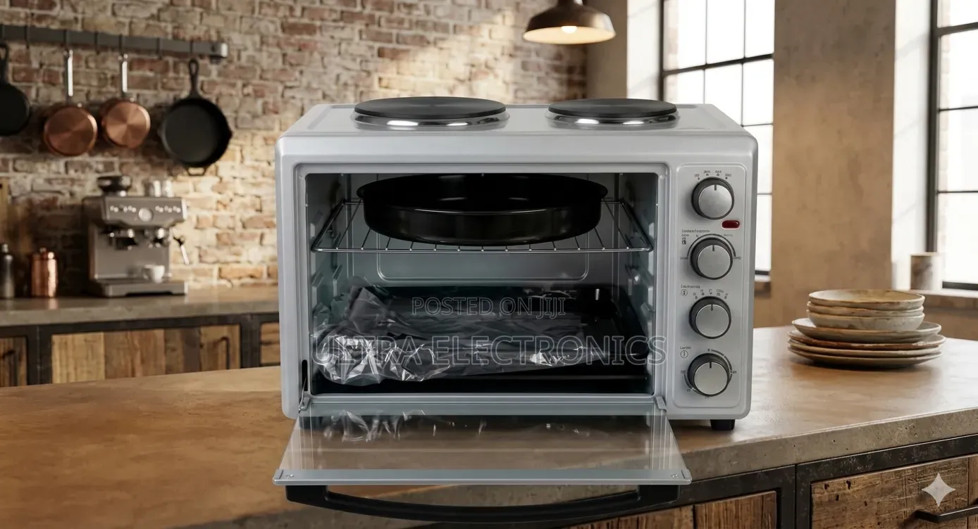 Oven With 2 Hot Plates 2 የኤሌክትሪክ ማብሰያ ምድጃዎች ለመጋገር