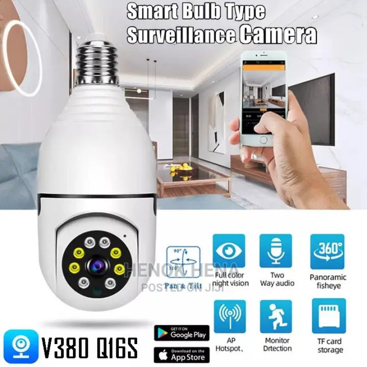 Bulb Rotating Security Camera 360°