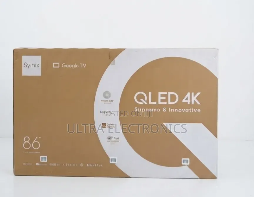 Syinix " QLED TV – Bigger Screen. Better Entertainment.