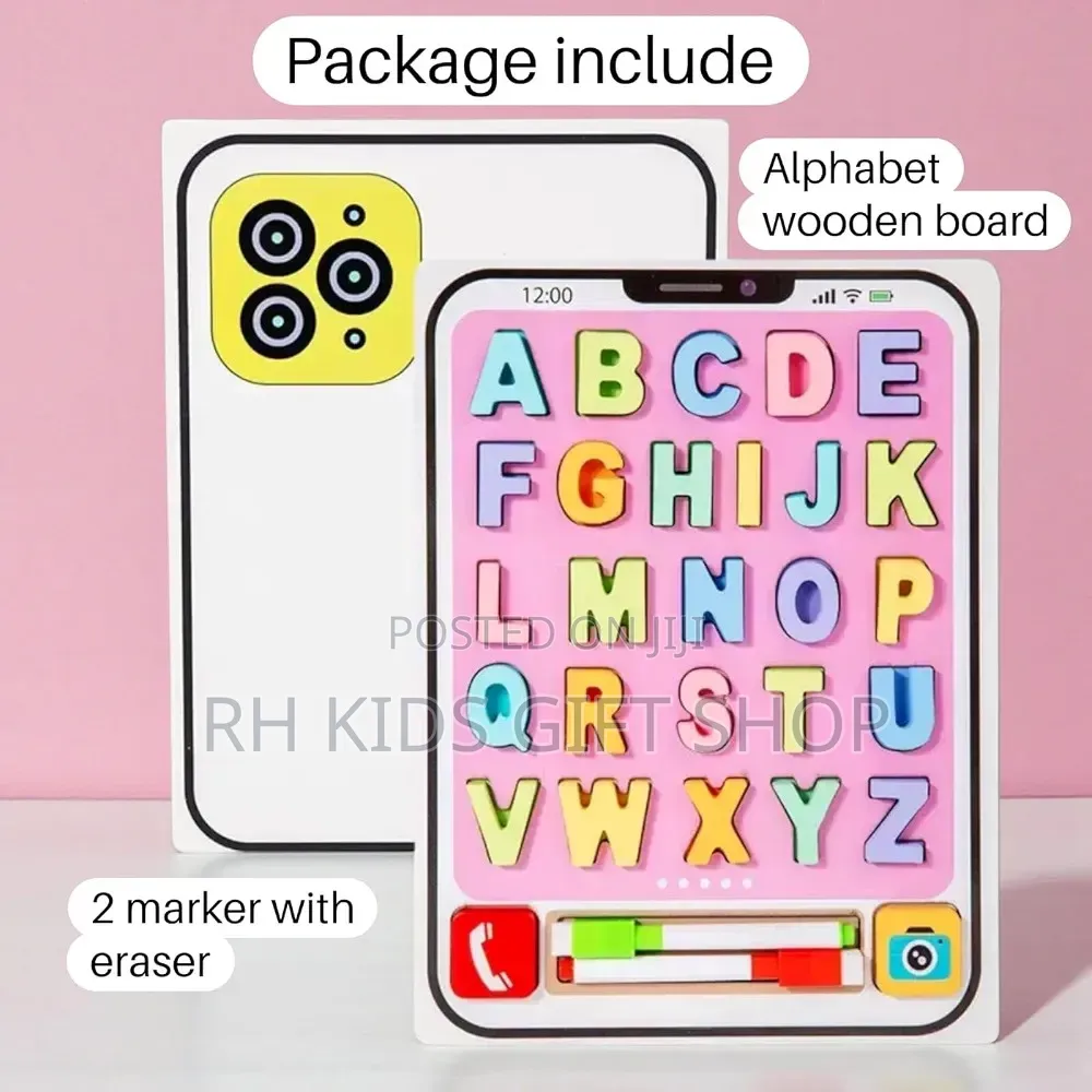 2 in 1 ABC Wooden Board Tracing Board