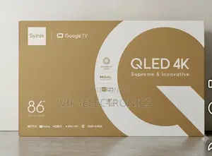 SyinixTV 86 Inch QLED Google Featuring Stunning Quantum Dot Color