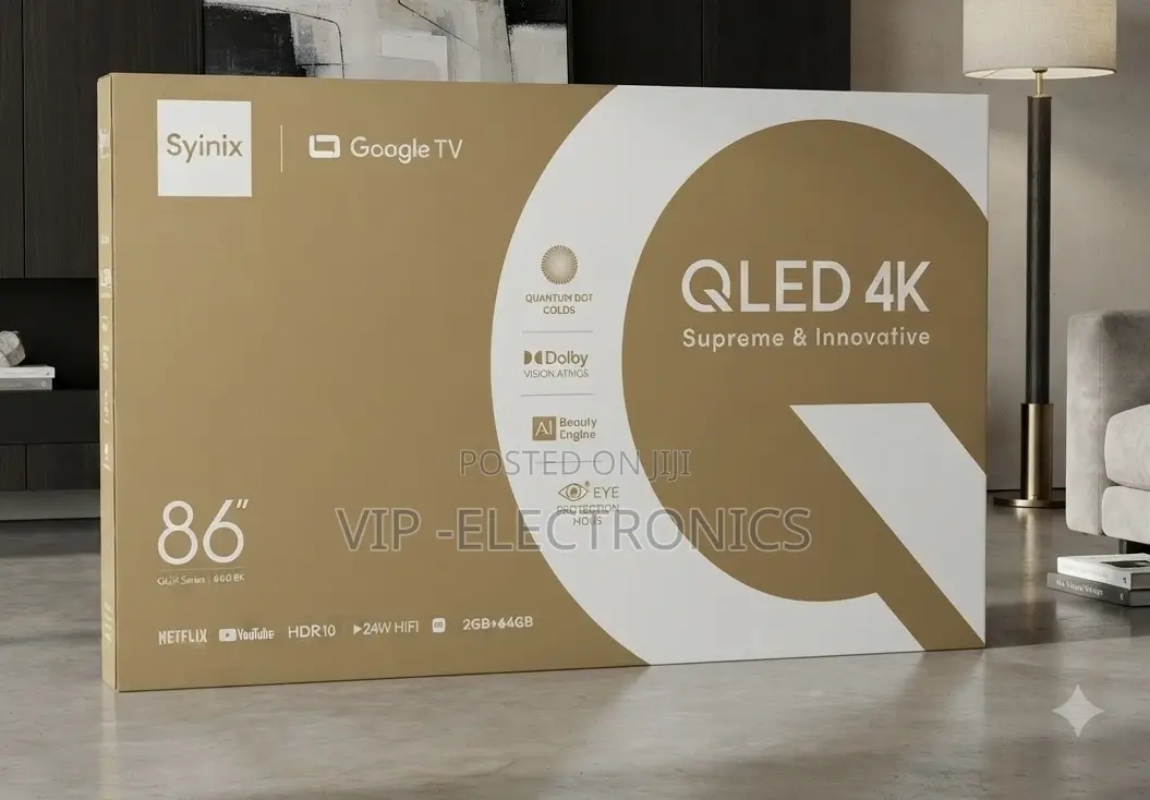 Syinix 86 InchTV QLED Google TV – Smart With Dolby Vision Atmos