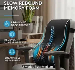 1pc Memory Foam Lumbar Support Cushion, Comfortable Backrest Pillow