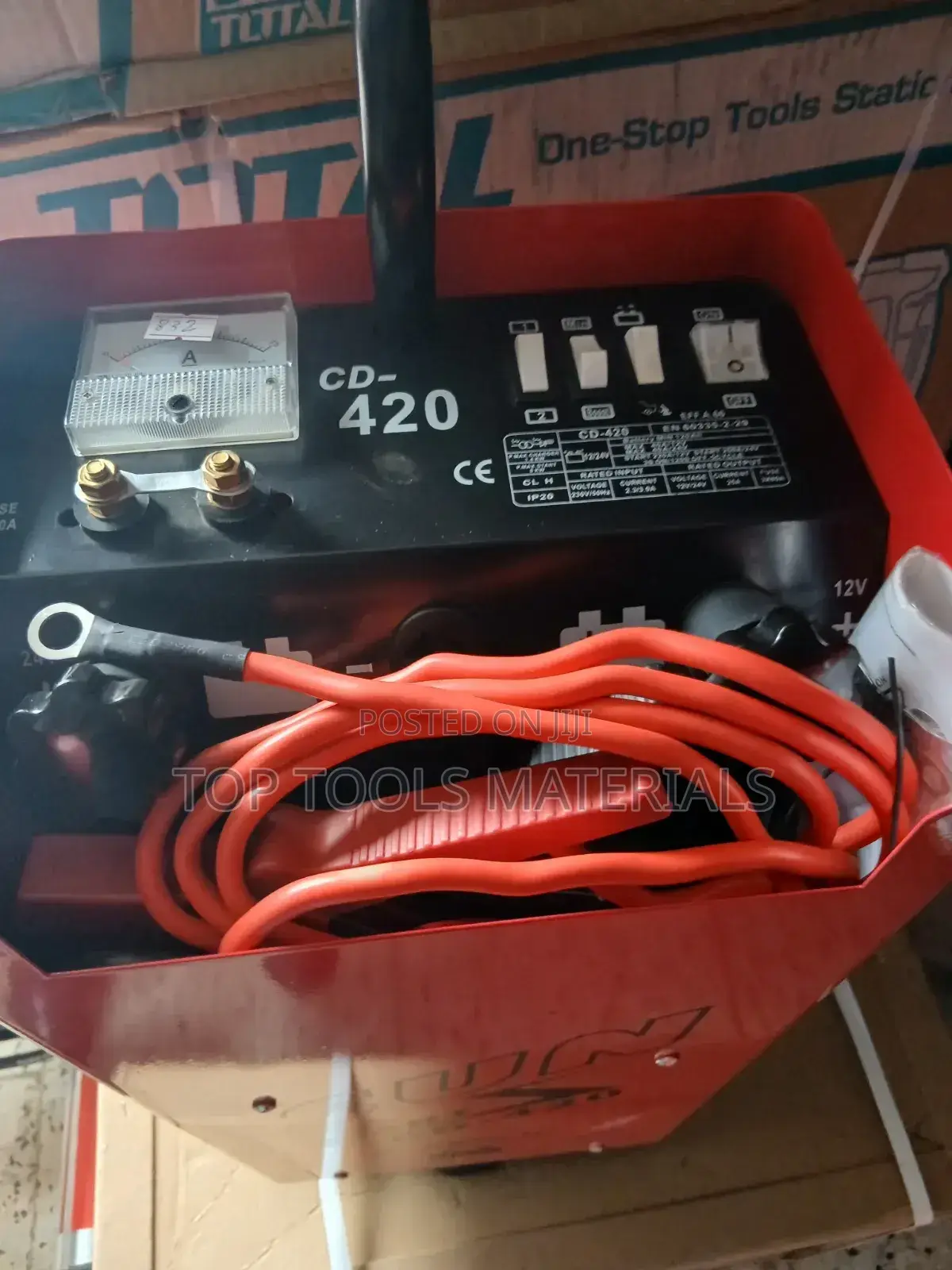 ,SUN Start CD-420 የኢንዱስትሪ ደረጃ የመኪና ባትሪ ቻርጀር እና ጃምፕ ስታርተር (Jump Starter