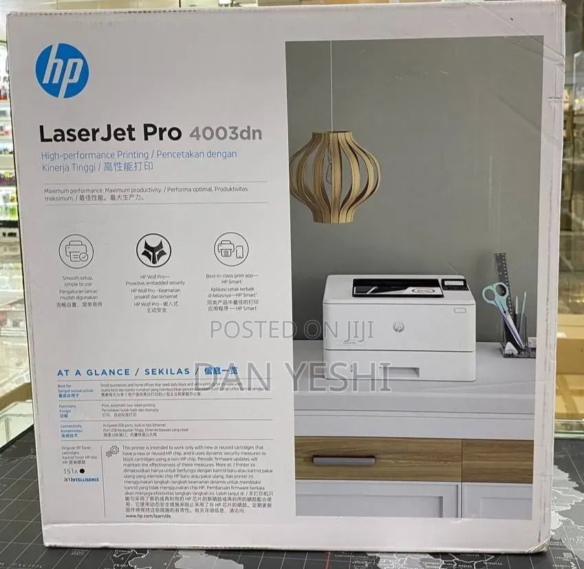 HP LaserJet Pro 4003dn : • Print Technology: Laser • Functions