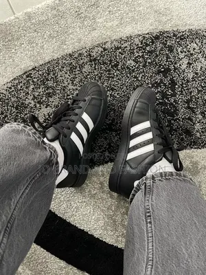 Black and White Adidas Superstars