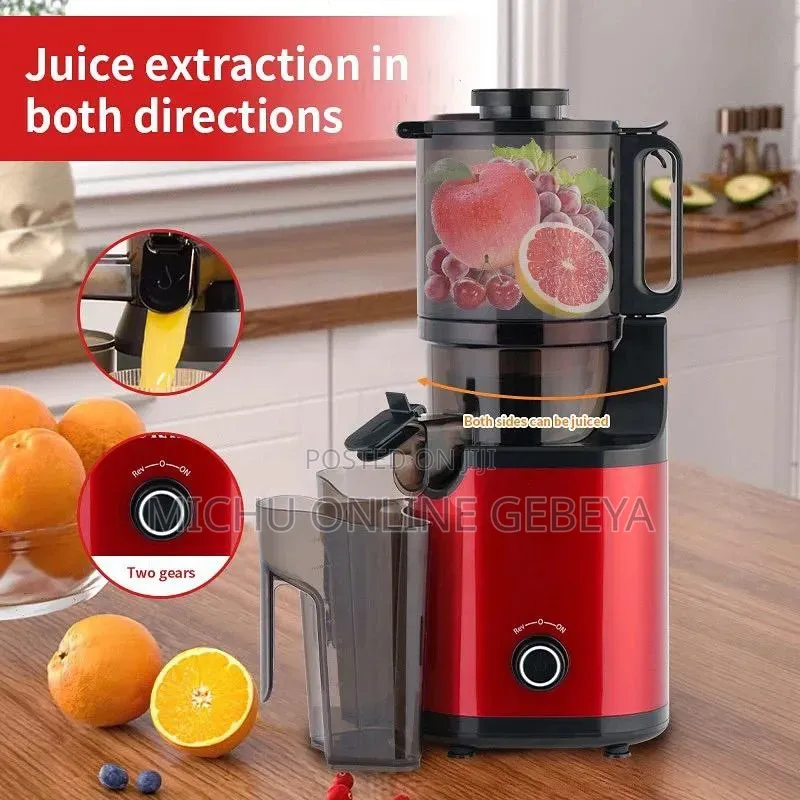 Sokany ልጣጭና ጁስ በራሱ እየለየ የሚፈጭ ጁሰር Whole Slow Juicer/ Free Delivery