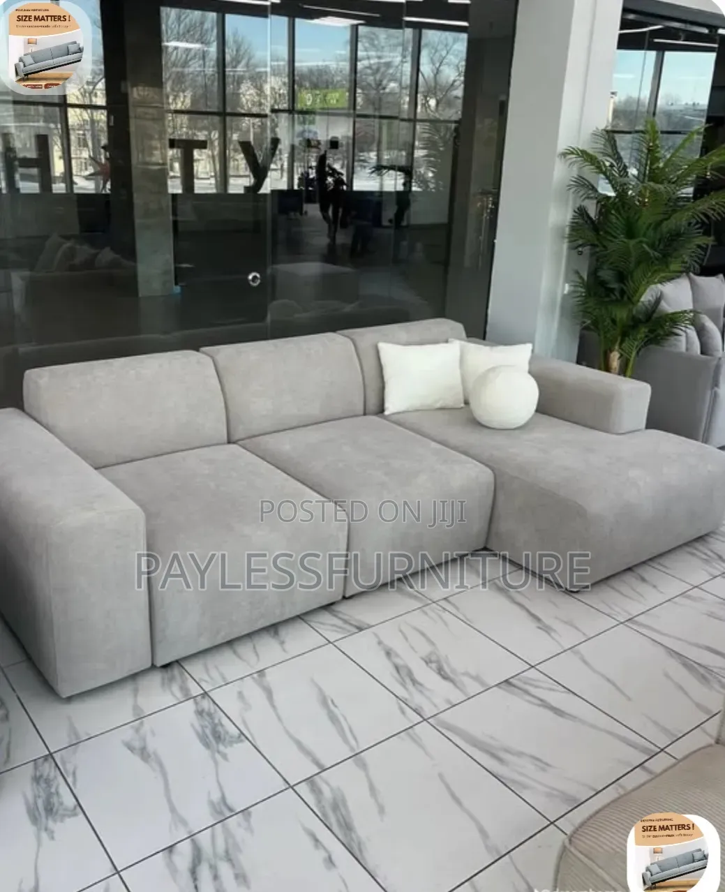 L-Shape Sofa With Tvstand Center Table