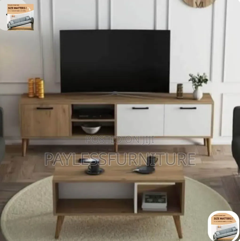 L-Shape Sofa With Tvstand Center Table