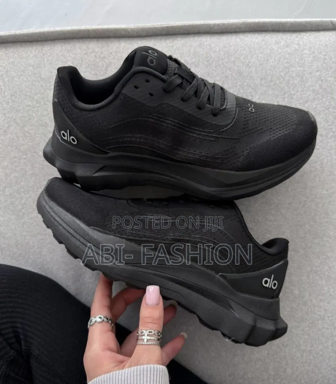 Alo Runner #Yoga "#Triple Black" Unisex Sneaker Shoes