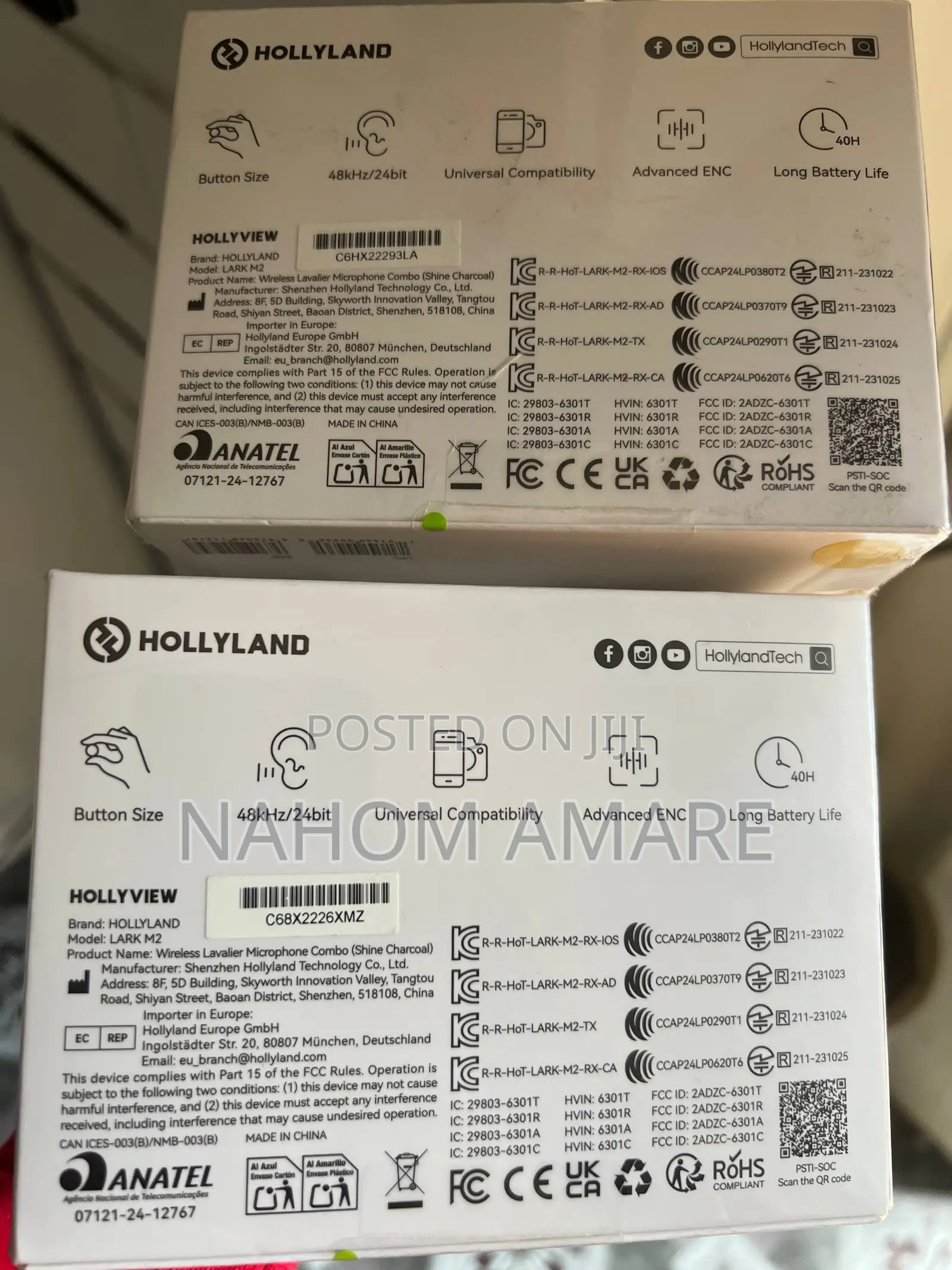 HollyLand Lark M-2 Ultra-Lightweight, Wireless Lavalier Microphone