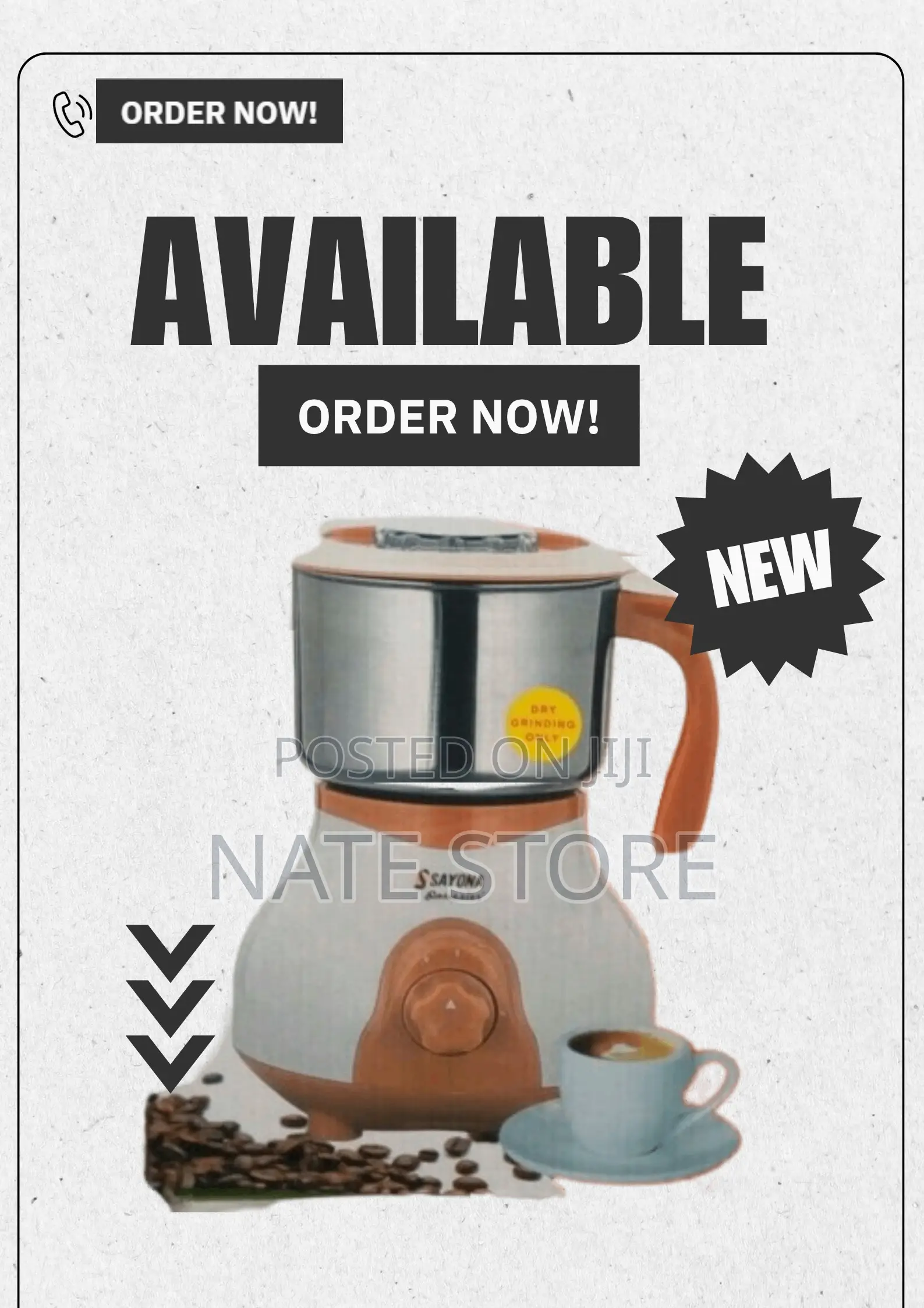Sayona Deluxe Cofffe and Spice Grinder