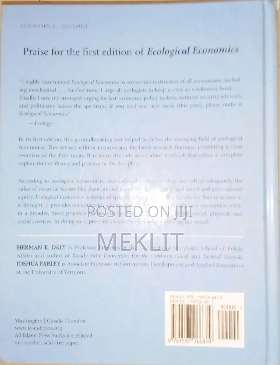 Ecological Economics