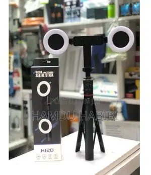 All-in-One Selfie Stick Tripod With a Ring Light