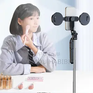 All-in-One Selfie Stick Tripod With a Ring Light