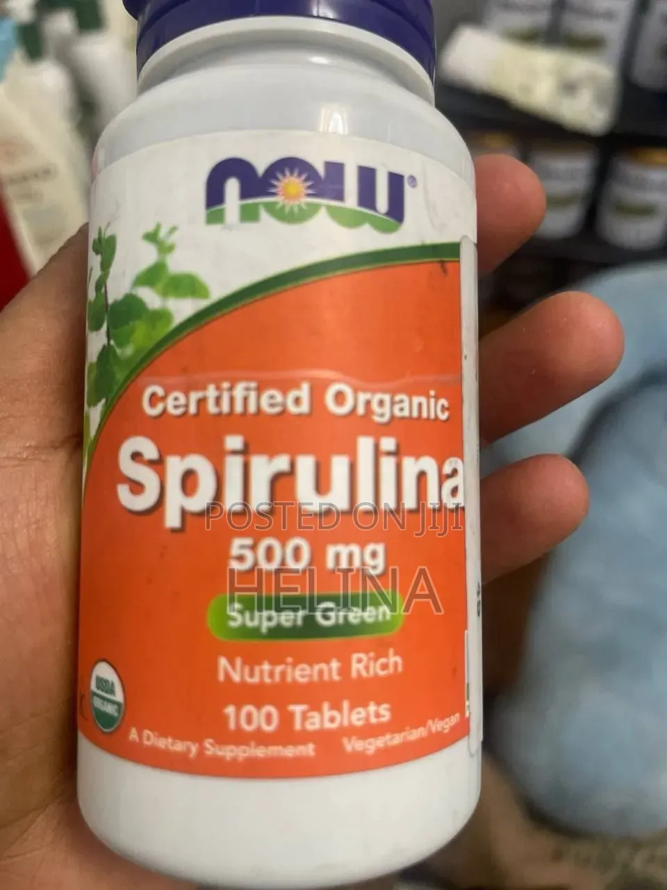 Certified Organic 500mg Spirulina Green 100 Tablets Original From USA