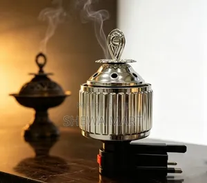 Elegant Iron Incense Burner, Artfully Blending the Beauty of BlueWhite