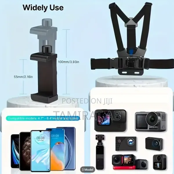 Plokama CX-10 Chest Mount Harness Strap for Action Cameras Smartphone
