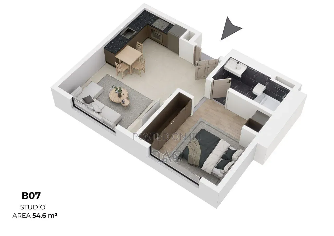1bdrm Apartment in ቦሌ 24 ሰፈር ላይ ከስቲዲዮ, Bole for sale