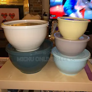 Ikea 5 Mixed Color Bowl With Lid/ Free Delivery
