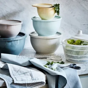 Ikea 5 Mixed Color Bowl With Lid/ Free Delivery