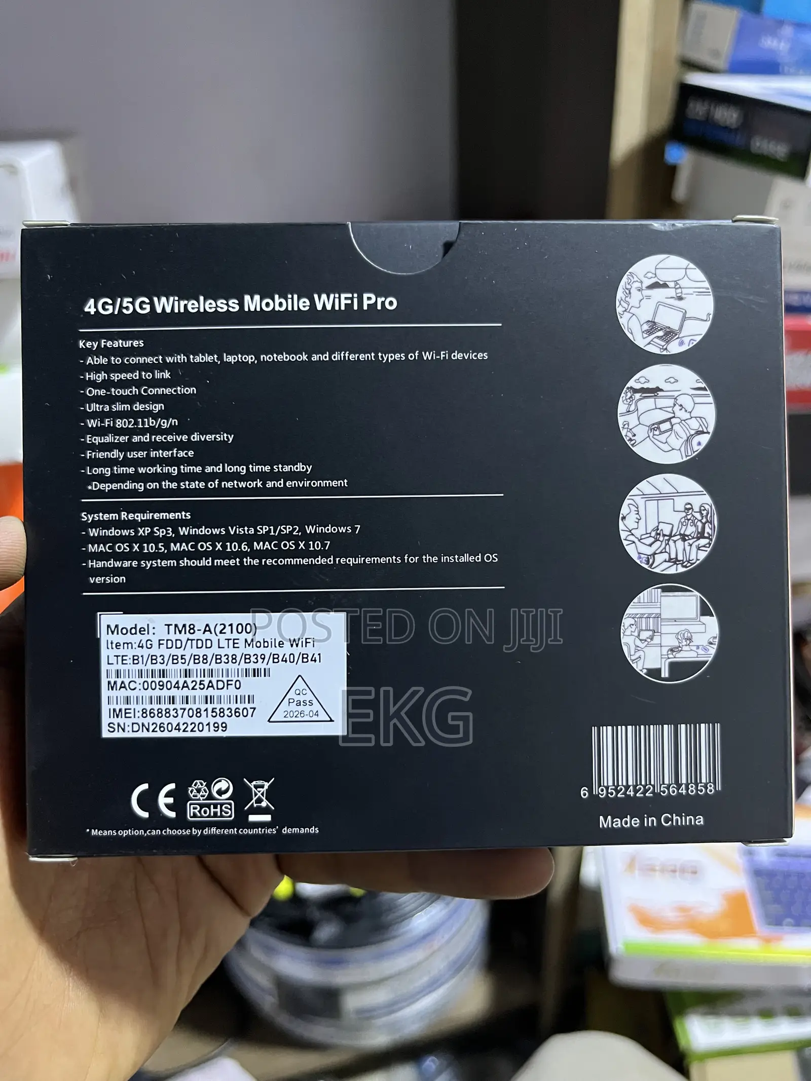 T-Elek 4g/5g Portable WiFi Mobile Router - ፈጣን የኪስ ዋይፋይ