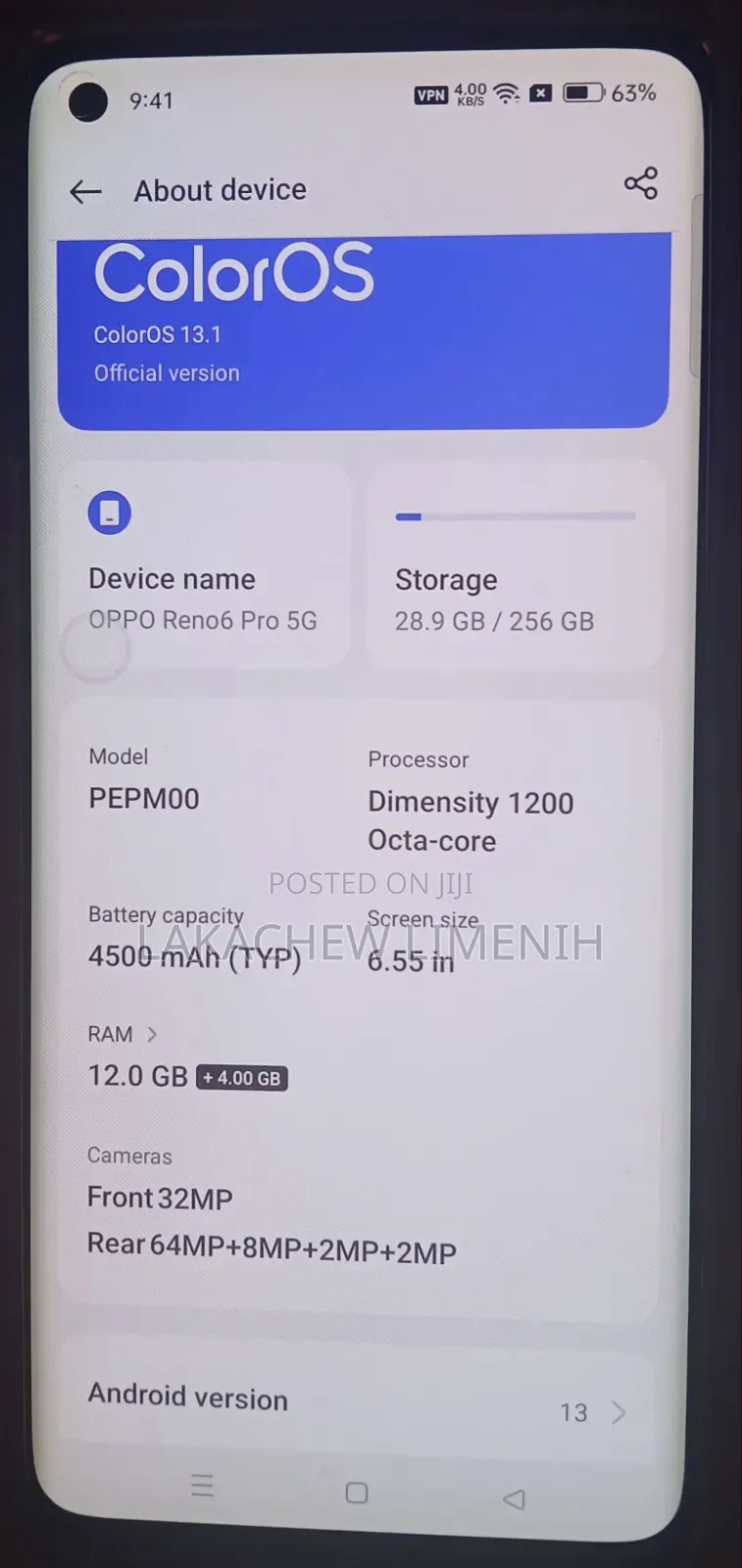 Oppo Reno6 Pro 5G 256 GB Gray