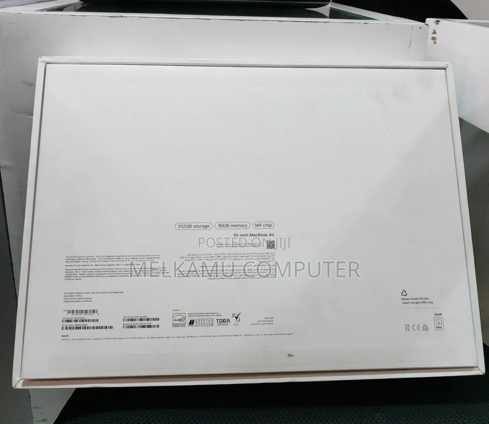 New Laptop Apple MacBook Air 2025 M4 16GB Apple M4 SSD 512GB