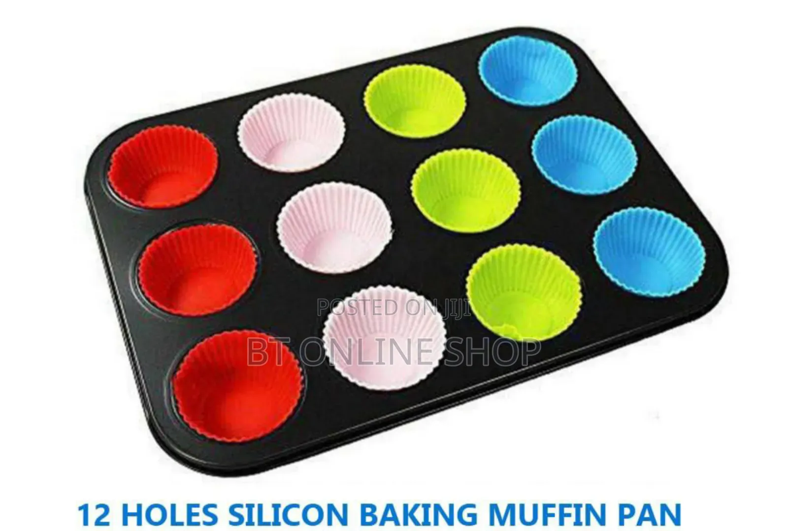 12 Holes Silicone Baking Muffin Pan