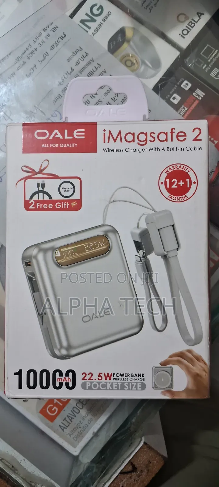  OALE iMagsafe 2 10000mAh Wireless Power Bank – 22.5W Fast Charging