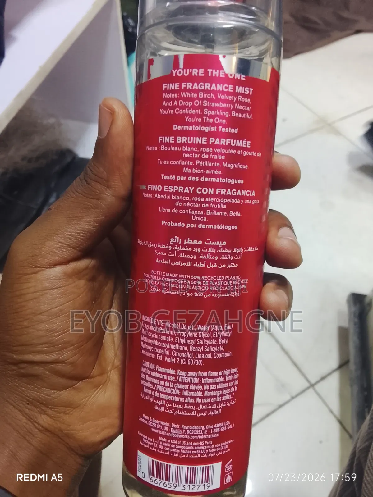 You're the One Body Spray