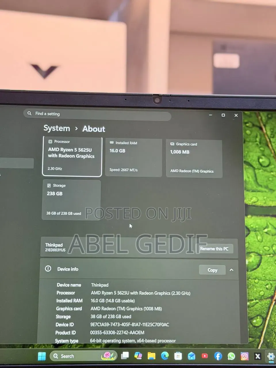 New Laptop Lenovo ThinkPad E15 16GB AMD Ryzen 5 SSD 512GB
