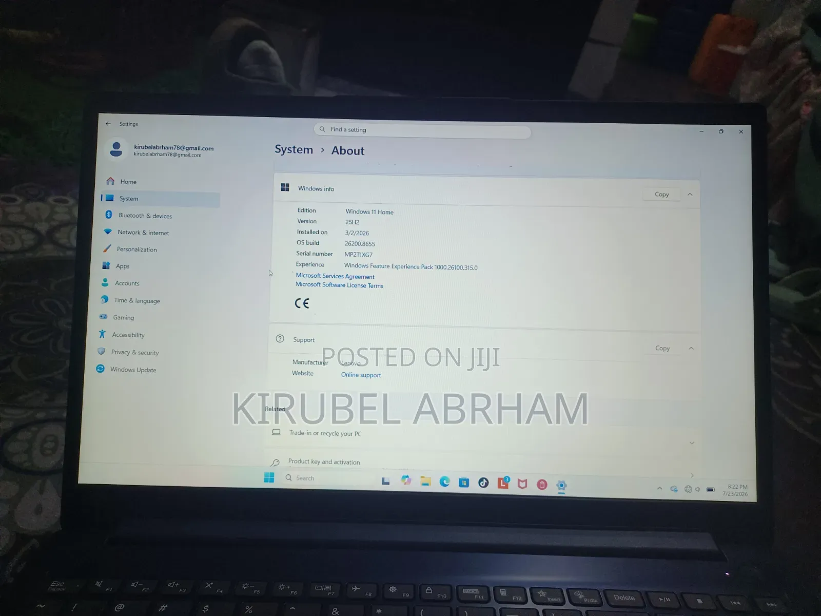 Laptop 8GB AMD Ryzen 5 SSD 256GB