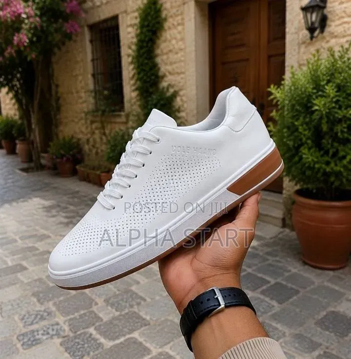 Coleehan White Flat Lather Shoes for Lather Flat Shoes for Man's