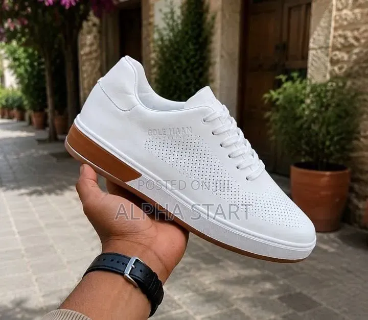 Coleehan White Flat Lather Shoes for Lather Flat Shoes for Man's