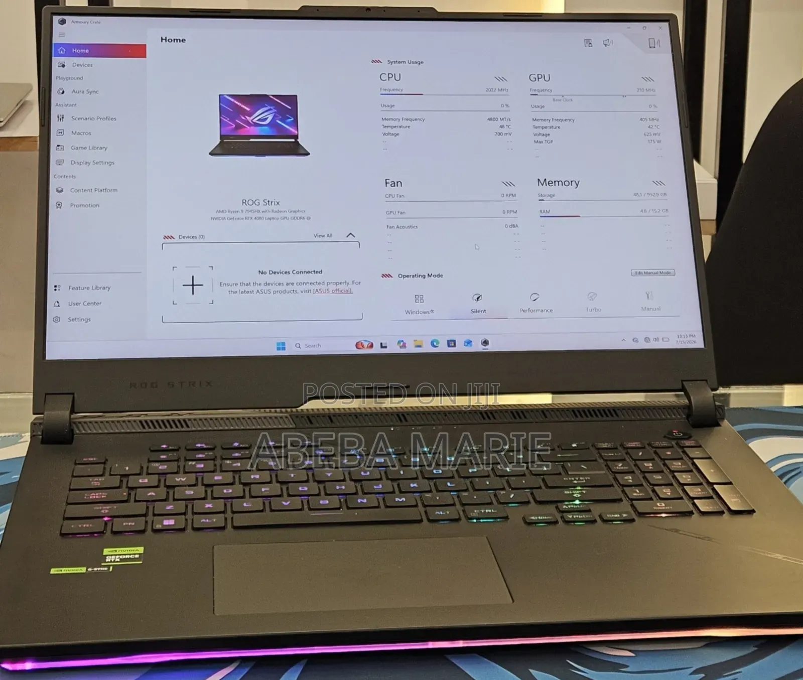 New Laptop Asus ROG Strix SCAR 17 32GB AMD Ryzen 9 SSD 1T