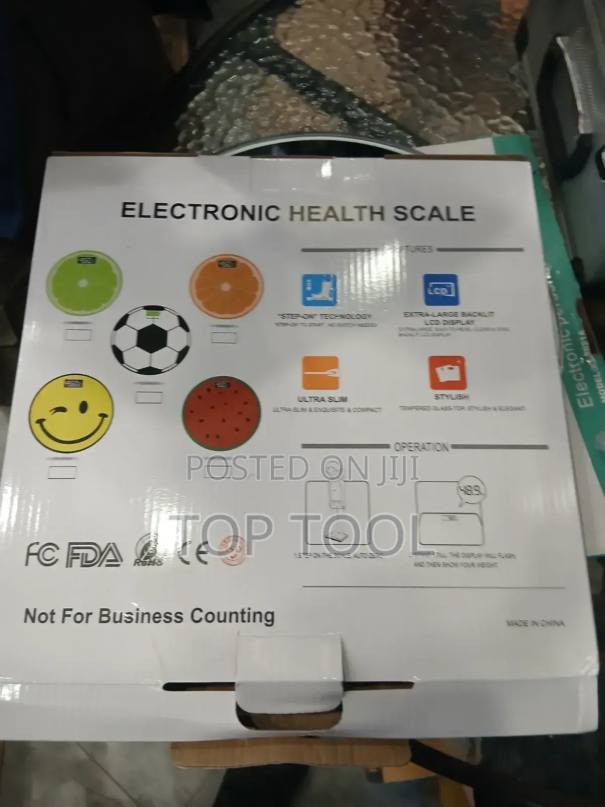 ,Digital Glass Weighing Scale Designed to Look Like a Soccer Ball.
