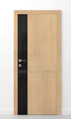 Wooden Doors Made of Natural Stone and Wooden Fiber.
