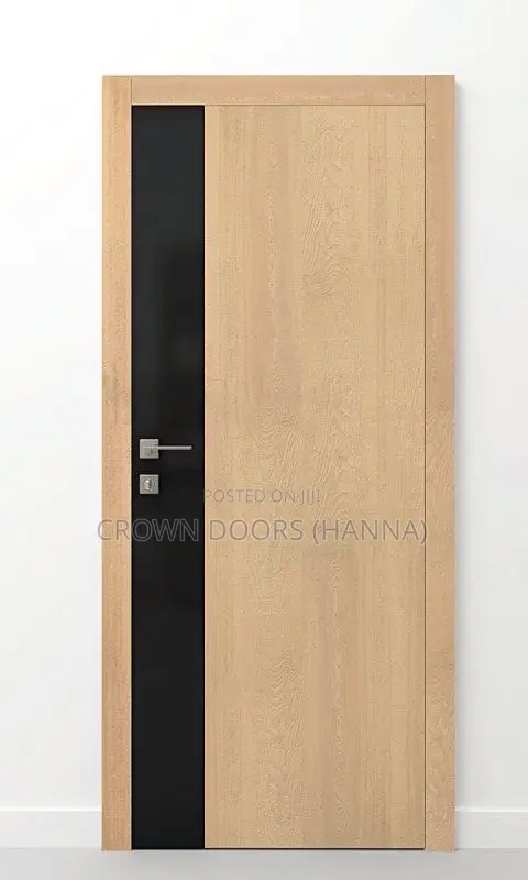 Wooden Doors Made of Natural Stone and Wooden Fiber.