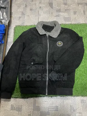 Black Corduroy Sherpa Jacket: