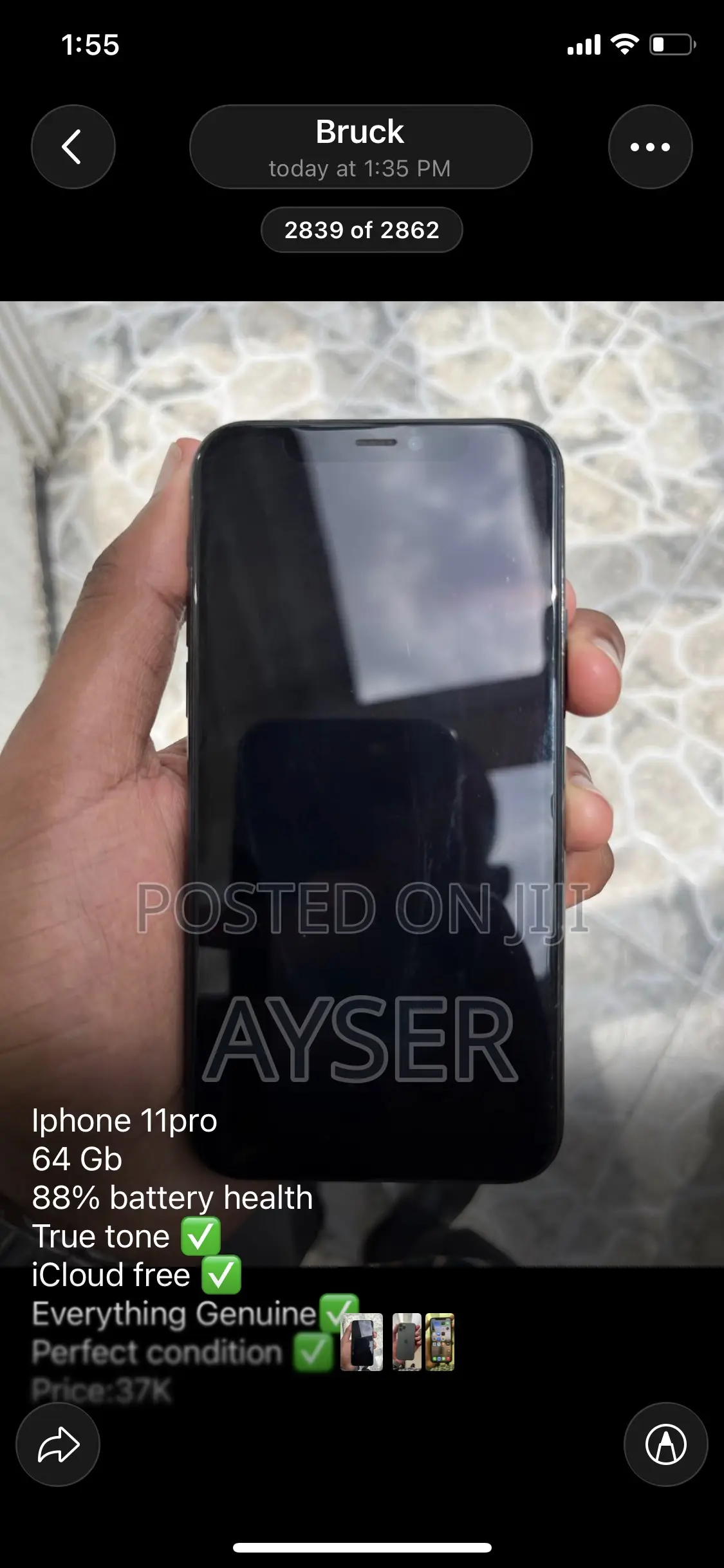 Apple iPhone X 64 GB Black