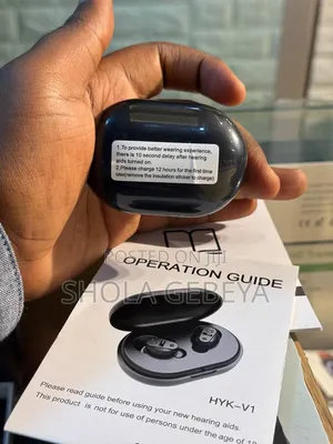 Black Mini Hearing Aid