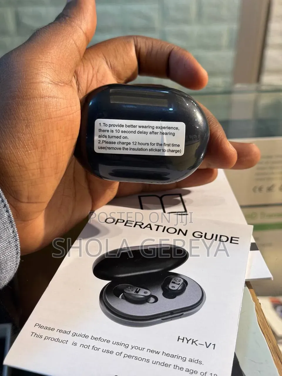 Black Mini Hearing Aid